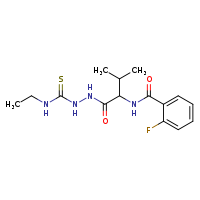 N-[(ethylcarbamothioyl)amino]-2-[(2-fluorophenyl)formamido]-3-methylbutanamide