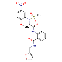 N-(furan-2-ylmethyl)-2-{2-[N-(2-methoxy-5-nitrophenyl)methanesulfonamido]acetamido}benzamide
