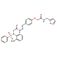 N-(furan-2-ylmethyl)-2-{4-[(E)-({2-[N-(2-methylphenyl)benzenesulfonamido]acetamido}imino)methyl]phenoxy}acetamide