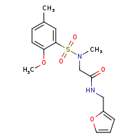 N-(furan-2-ylmethyl)-2-(N-methyl-2-methoxy-5-methylbenzenesulfonamido)acetamide