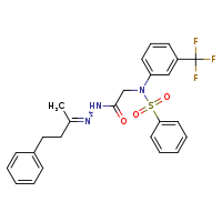 N-({N'-[(2E)-4-phenylbutan-2-ylidene]hydrazinecarbonyl}methyl)-N-[3-(trifluoromethyl)phenyl]benzenesulfonamide