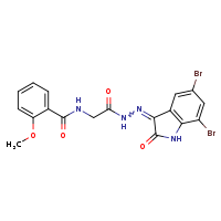 N-({N'-[(3E)-5,7-dibromo-2-oxo-1H-indol-3-ylidene]hydrazinecarbonyl}methyl)-2-methoxybenzamide