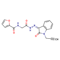 N-({N'-[(3Z)-2-oxo-1-(prop-2-yn-1-yl)indol-3-ylidene]hydrazinecarbonyl}methyl)furan-2-carboxamide