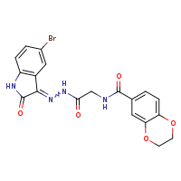 N-({N'-[(3Z)-5-bromo-2-oxo-1H-indol-3-ylidene]hydrazinecarbonyl}methyl)-2,3-dihydro-1,4-benzodioxine-6-carboxamide