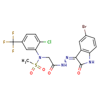 N-({N'-[(3Z)-5-bromo-2-oxo-1H-indol-3-ylidene]hydrazinecarbonyl}methyl)-N-[2-chloro-5-(trifluoromethyl)phenyl]methanesulfonamide