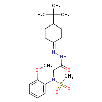 N-{[N'-(4-tert-butylcyclohexylidene)hydrazinecarbonyl]methyl}-N-(2-methoxyphenyl)methanesulfonamide