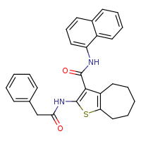 N-(naphthalen-1-yl)-2-(2-phenylacetamido)-4H,5H,6H,7H,8H-cyclohepta[b]thiophene-3-carboxamide