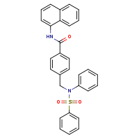 N-(naphthalen-1-yl)-4-[(N-phenylbenzenesulfonamido)methyl]benzamide