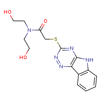 N,N-bis(2-hydroxyethyl)-2-{5H-[1,2,4]triazino[5,6-b]indol-3-ylsulfanyl}acetamide