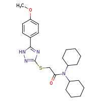N,N-dicyclohexyl-2-{[5-(4-methoxyphenyl)-1H-1,2,4-triazol-3-yl]sulfanyl}acetamide