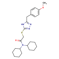 N,N-dicyclohexyl-2-({5-[(4-methoxyphenyl)methyl]-4H-1,2,4-triazol-3-yl}sulfanyl)acetamide