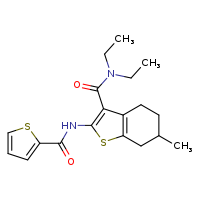 N,N-diethyl-6-methyl-2-(thiophene-2-amido)-4,5,6,7-tetrahydro-1-benzothiophene-3-carboxamide