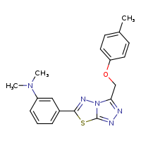 N,N-dimethyl-3-[3-(4-methylphenoxymethyl)-[1,2,4]triazolo[3,4-b][1,3,4]thiadiazol-6-yl]aniline