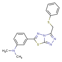 N,N-dimethyl-3-{3-[(phenylsulfanyl)methyl]-[1,2,4]triazolo[3,4-b][1,3,4]thiadiazol-6-yl}aniline
