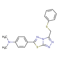 N,N-dimethyl-4-{3-[(phenylsulfanyl)methyl]-[1,2,4]triazolo[3,4-b][1,3,4]thiadiazol-6-yl}aniline