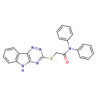 N,N-diphenyl-2-{5H-[1,2,4]triazino[5,6-b]indol-3-ylsulfanyl}acetamide