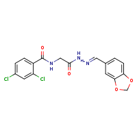 N-({N'-[(E)-2H-1,3-benzodioxol-5-ylmethylidene]hydrazinecarbonyl}methyl)-2,4-dichlorobenzamide