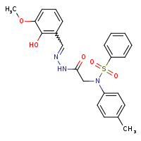 N-({N'-[(E)-(2-hydroxy-3-methoxyphenyl)methylidene]hydrazinecarbonyl}methyl)-N-(4-methylphenyl)benzenesulfonamide