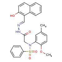 N-({N'-[(E)-(2-hydroxynaphthalen-1-yl)methylidene]hydrazinecarbonyl}methyl)-N-(2-methoxy-5-methylphenyl)benzenesulfonamide