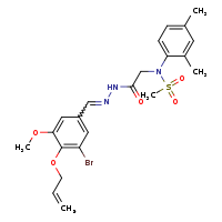 N-({N'-[(E)-[3-bromo-5-methoxy-4-(prop-2-en-1-yloxy)phenyl]methylidene]hydrazinecarbonyl}methyl)-N-(2,4-dimethylphenyl)methanesulfonamide