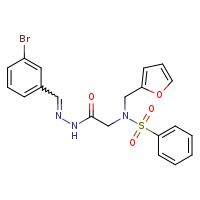 N-({N'-[(E)-(3-bromophenyl)methylidene]hydrazinecarbonyl}methyl)-N-(furan-2-ylmethyl)benzenesulfonamide