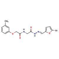 N-({N'-[(E)-(5-bromofuran-2-yl)methylidene]hydrazinecarbonyl}methyl)-2-(3-methylphenoxy)acetamide