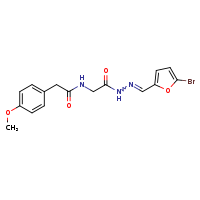 N-({N'-[(E)-(5-bromofuran-2-yl)methylidene]hydrazinecarbonyl}methyl)-2-(4-methoxyphenyl)acetamide