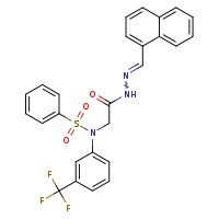 N-({N'-[(E)-naphthalen-1-ylmethylidene]hydrazinecarbonyl}methyl)-N-[3-(trifluoromethyl)phenyl]benzenesulfonamide
