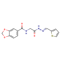 N-({N'-[(Z)-thiophen-2-ylmethylidene]hydrazinecarbonyl}methyl)-2H-1,3-benzodioxole-5-carboxamide