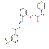 N-phenyl-2-{2-[(E)-({[3-(trifluoromethyl)phenyl]formamido}imino)methyl]phenoxy}acetamide
