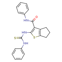 N-phenyl-2-[(phenylcarbamothioyl)amino]-4H,5H,6H-cyclopenta[b]thiophene-3-carboxamide