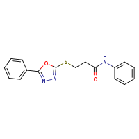 N-phenyl-3-[(5-phenyl-1,3,4-oxadiazol-2-yl)sulfanyl]propanamide