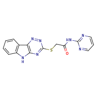 N-(pyrimidin-2-yl)-2-{5H-[1,2,4]triazino[5,6-b]indol-3-ylsulfanyl}acetamide
