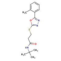 N-tert-butyl-3-{[5-(2-methylphenyl)-1,3,4-oxadiazol-2-yl]sulfanyl}propanamide