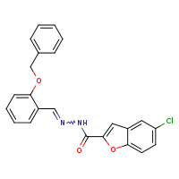N'-[(Z)-[2-(benzyloxy)phenyl]methylidene]-5-chloro-1-benzofuran-2-carbohydrazide