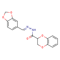 N'-[(Z)-2H-1,3-benzodioxol-5-ylmethylidene]-2,3-dihydro-1,4-benzodioxine-2-carbohydrazide