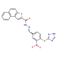 N'-[(Z)-[3-nitro-4-(1H-1,2,4-triazol-3-ylsulfanyl)phenyl]methylidene]naphtho[2,1-b]furan-2-carbohydrazide