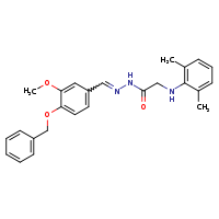 N'-[(Z)-[4-(benzyloxy)-3-methoxyphenyl]methylidene]-2-[(2,6-dimethylphenyl)amino]acetohydrazide