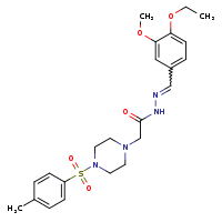 N'-[(Z)-(4-ethoxy-3-methoxyphenyl)methylidene]-2-[4-(4-methylbenzenesulfonyl)piperazin-1-yl]acetohydrazide