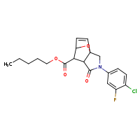 pentyl 3-(4-chloro-3-fluorophenyl)-4-oxo-10-oxa-3-azatricyclo[5.2.1.0¹,?]dec-8-ene-6-carboxylate
