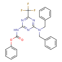 phenyl N-[4-(dibenzylamino)-6-(trifluoromethyl)-1,3,5-triazin-2-yl]carbamate