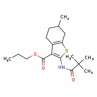 propyl 2-(2,2-dimethylpropanamido)-6-methyl-4,5,6,7-tetrahydro-1-benzothiophene-3-carboxylate