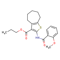 propyl 2-(2-methoxybenzamido)-4H,5H,6H,7H,8H-cyclohepta[b]thiophene-3-carboxylate