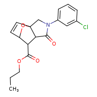 propyl 3-(3-chlorophenyl)-4-oxo-10-oxa-3-azatricyclo[5.2.1.0¹,?]dec-8-ene-6-carboxylate