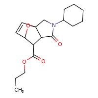 propyl 3-cyclohexyl-4-oxo-10-oxa-3-azatricyclo[5.2.1.0¹,?]dec-8-ene-6-carboxylate