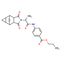 propyl 4-(2-{3,5-dioxo-4-azatetracyclo[5.3.2.0²,?.0?,¹?]dodec-11-en-4-yl}propanamido)benzoate