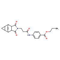 propyl 4-(3-{3,5-dioxo-4-azatetracyclo[5.3.2.0²,?.0?,¹?]dodec-11-en-4-yl}propanamido)benzoate