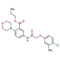propyl 5-[2-(4-chloro-3-methylphenoxy)acetamido]-2-(morpholin-4-yl)benzoate