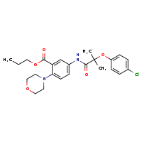 propyl 5-[2-(4-chlorophenoxy)-2-methylpropanamido]-2-(morpholin-4-yl)benzoate