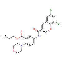 propyl 5-[(2E)-3-(3,5-dichloro-2-methoxyphenyl)prop-2-enamido]-2-(morpholin-4-yl)benzoate
